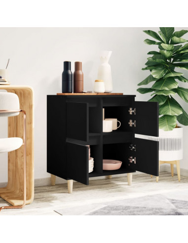 Credenza Nero 60x35x70 cm in Legno Multistrato