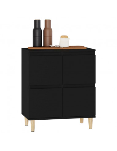 Credenza Nero 60x35x70 cm in Legno Multistrato