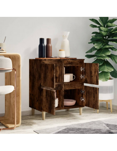 Credenza Rovere Fumo 60x35x70 cm in Legno Multistrato