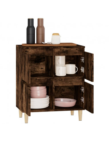 Credenza Rovere Fumo 60x35x70 cm in Legno Multistrato