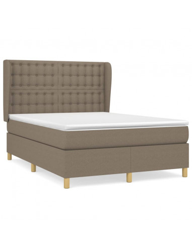 Giroletto a Molle con Materasso Tortora 140x190 cm in Tessuto