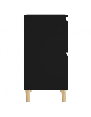 Credenze 3pz Nere 60x35x70 cm in Legno Multistrato
