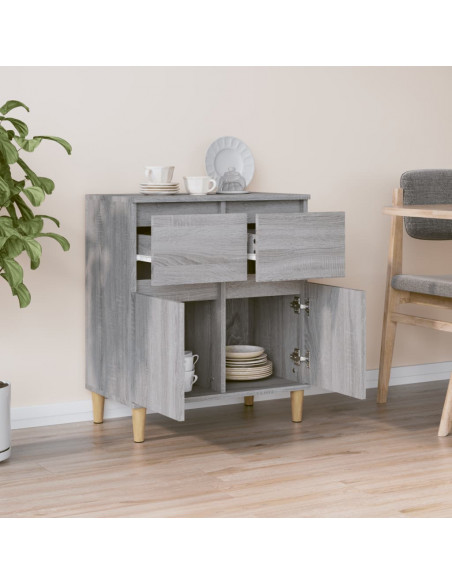 Credenza Grigio Sonoma 60x35x70 cm in Legno Multistrato
