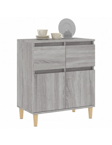 Credenza Grigio Sonoma 60x35x70 cm in Legno Multistrato