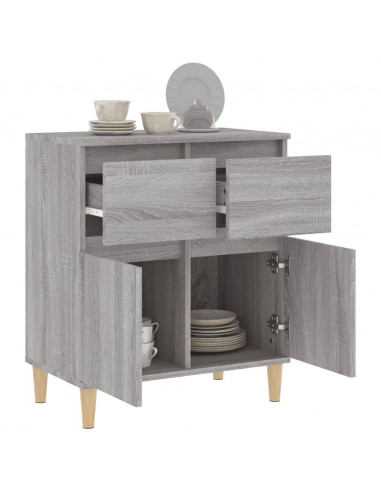Credenza Grigio Sonoma 60x35x70 cm in Legno Multistrato