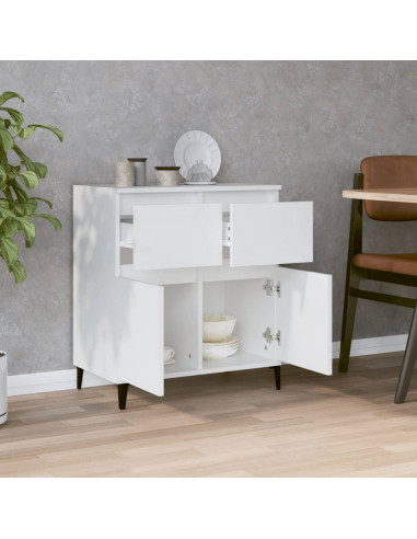 Credenza Bianca 60x35x70 cm in Legno Multistrato