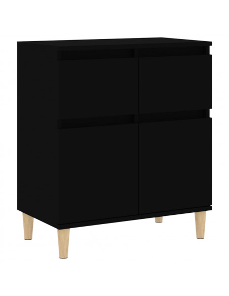 Credenza Nero 60x35x70 cm in Legno Multistrato
