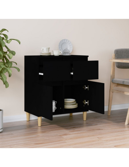 Credenza Nero 60x35x70 cm in Legno Multistrato