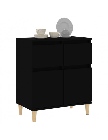 Credenza Nero 60x35x70 cm in Legno Multistrato