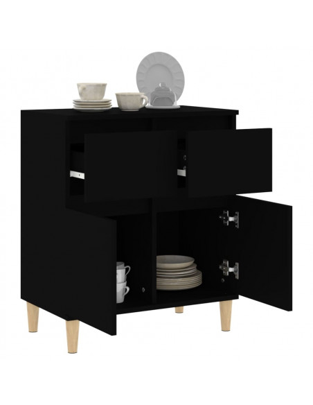Credenza Nero 60x35x70 cm in Legno Multistrato