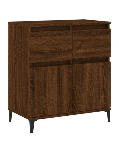 Credenza Rovere Marrone 60x35x70 cm in Legno Multistrato