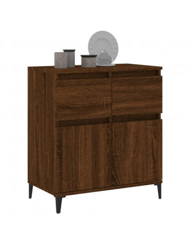 Credenza Rovere Marrone 60x35x70 cm in Legno Multistrato