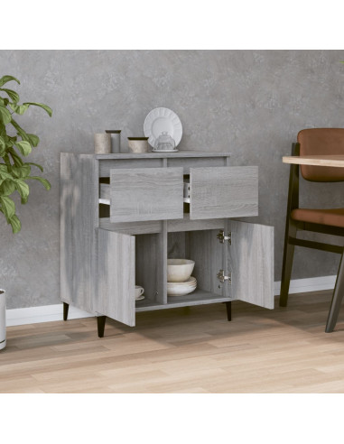 Credenza Grigio Sonoma 60x35x70 cm in Legno Multistrato