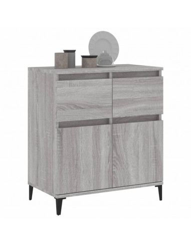 Credenza Grigio Sonoma 60x35x70 cm in Legno Multistrato