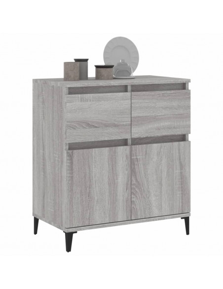Credenza Grigio Sonoma 60x35x70 cm in Legno Multistrato