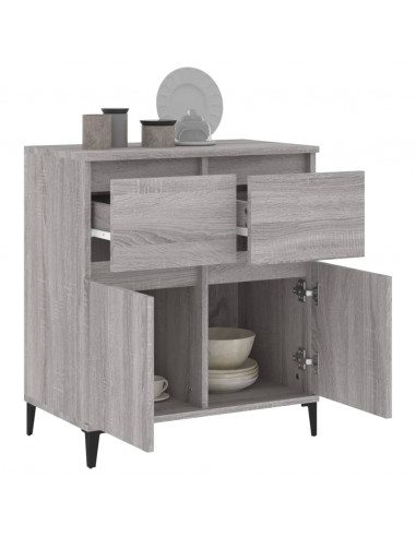 Credenza Grigio Sonoma 60x35x70 cm in Legno Multistrato