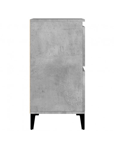 Credenze 2pz Grigio Cemento 60x35x70 cm in Legno Multistrato