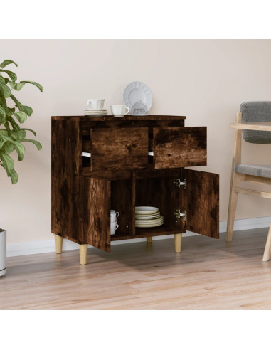 Credenza Rovere Fumo 60x35x70 cm in Legno Multistrato