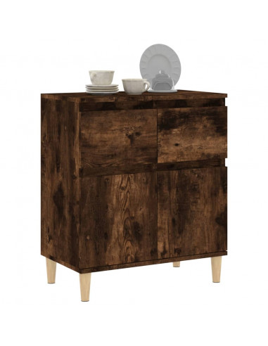 Credenza Rovere Fumo 60x35x70 cm in Legno Multistrato