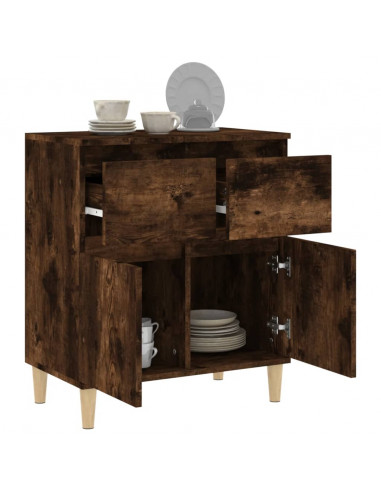 Credenza Rovere Fumo 60x35x70 cm in Legno Multistrato