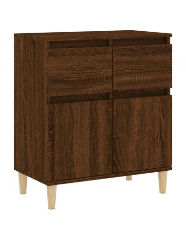 Credenza Rovere Marrone 60x35x70 cm in Legno Multistrato
