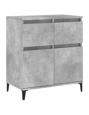 Credenza Grigio Cemento 60x35x70 cm in Legno Multistrato