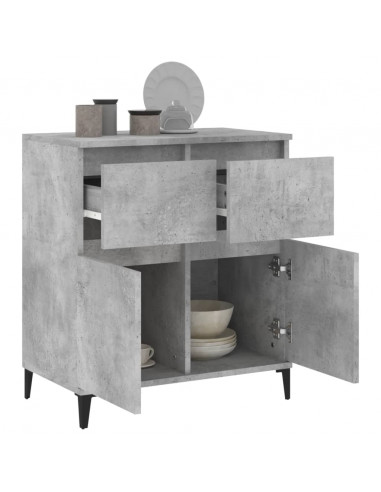 Credenza Grigio Cemento 60x35x70 cm in Legno Multistrato