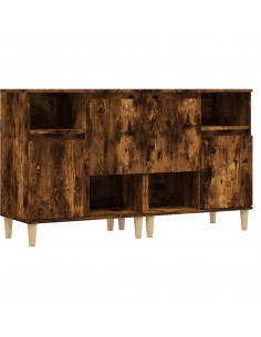 Credenze 2pz Rovere Fumo 60x35x70 cm in Legno Multistrato 2