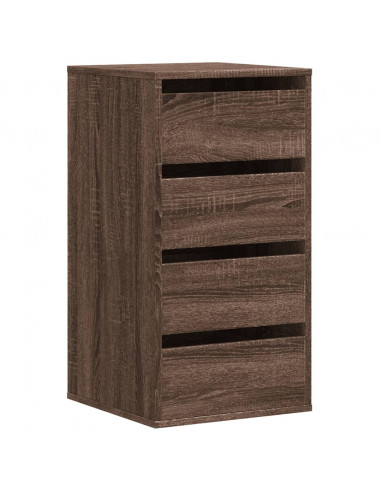 Cassettiera Angolo Rovere Marrone 40x41x76cm Legno Multistrato