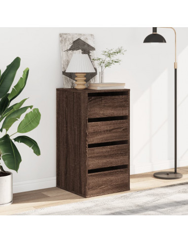 Cassettiera Angolo Rovere Marrone 40x41x76cm Legno Multistrato