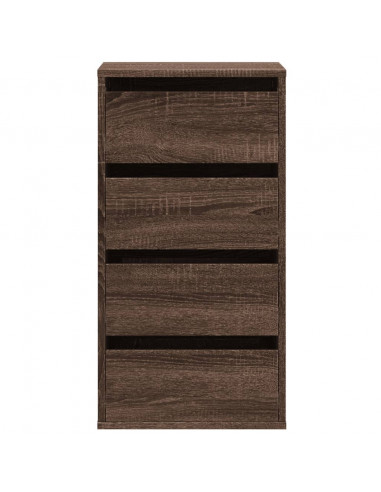 Cassettiera Angolo Rovere Marrone 40x41x76cm Legno Multistrato