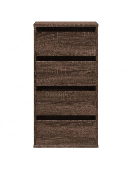 Cassettiera Angolo Rovere Marrone 40x41x76cm Legno Multistrato
