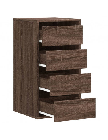 Cassettiera Angolo Rovere Marrone 40x41x76cm Legno Multistrato