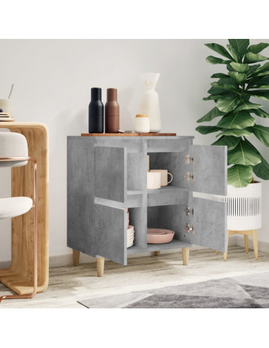 Credenza Grigio Cemento 60x35x70 cm in Legno Multistrato
