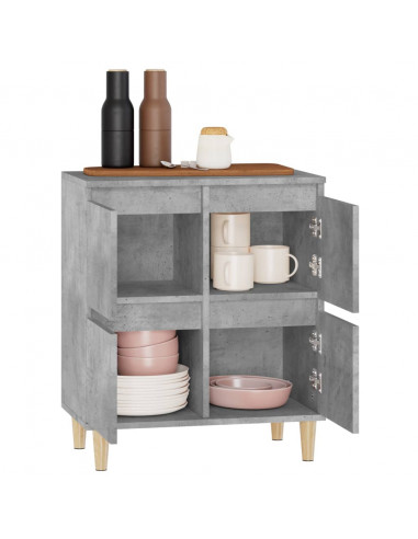 Credenza Grigio Cemento 60x35x70 cm in Legno Multistrato