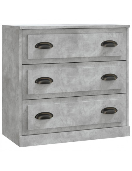 Credenze 2 pz Grigio Cemento in Legno Multistrato