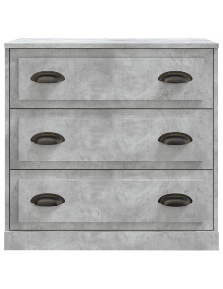 Credenze 2 pz Grigio Cemento in Legno Multistrato