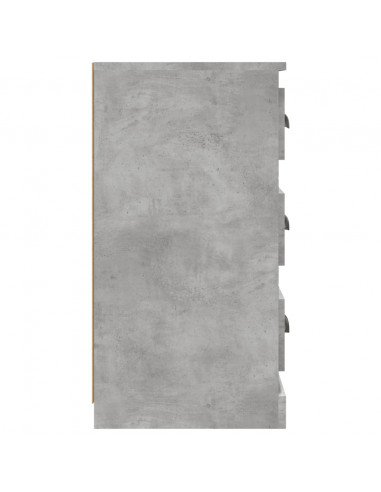 Credenze 2 pz Grigio Cemento in Legno Multistrato