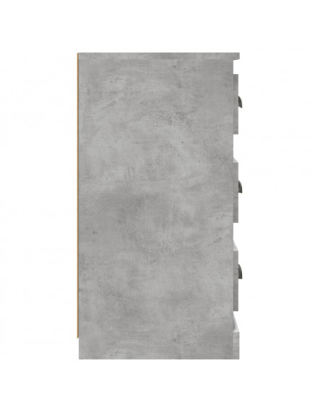 Credenze 2 pz Grigio Cemento in Legno Multistrato