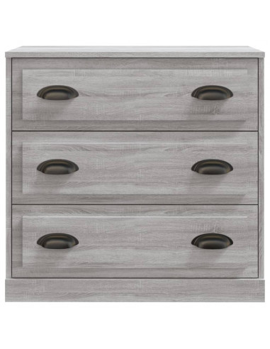 Credenze 2 pz Grigio Sonoma in Legno Multistrato