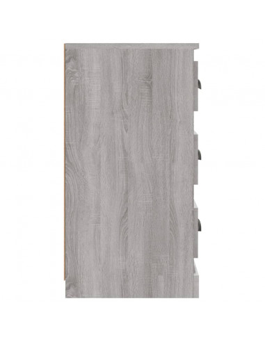 Credenze 2 pz Grigio Sonoma in Legno Multistrato