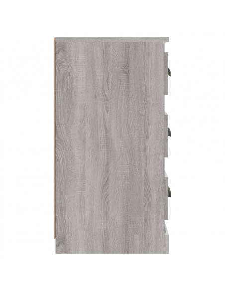 Credenze 2 pz Grigio Sonoma in Legno Multistrato