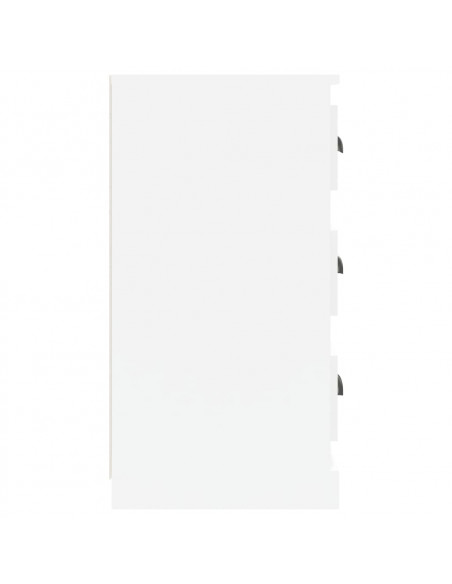 Credenze 2 pz Bianco Lucido in Legno Multistrato