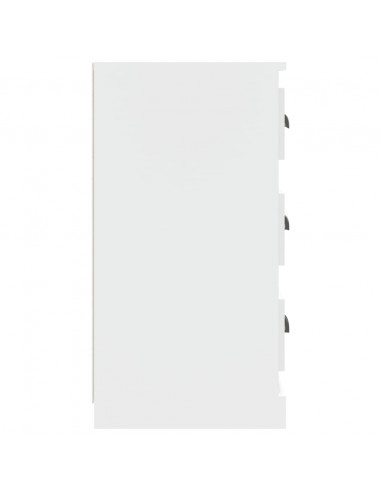 Credenze 2 pz Bianche in Legno Multistrato