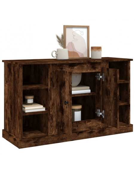 Credenza Rovere Fumo 100x35,5x60 cm in Legno Multistrato