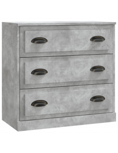 Credenza Grigio Cemento 70x35,5x67,5 cm in Legno Multistrato 2