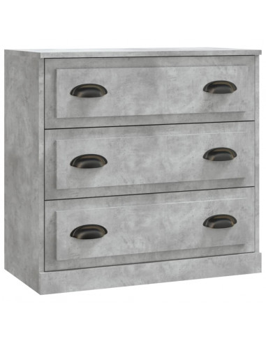 Credenza Grigio Cemento 70x35,5x67,5 cm in Legno Multistrato