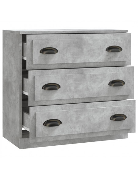 Credenza Grigio Cemento 70x35,5x67,5 cm in Legno Multistrato