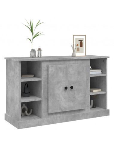 Credenza Grigio Cemento 100x35,5x60 cm in Legno Multistrato