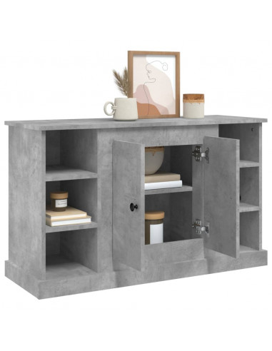 Credenza Grigio Cemento 100x35,5x60 cm in Legno Multistrato